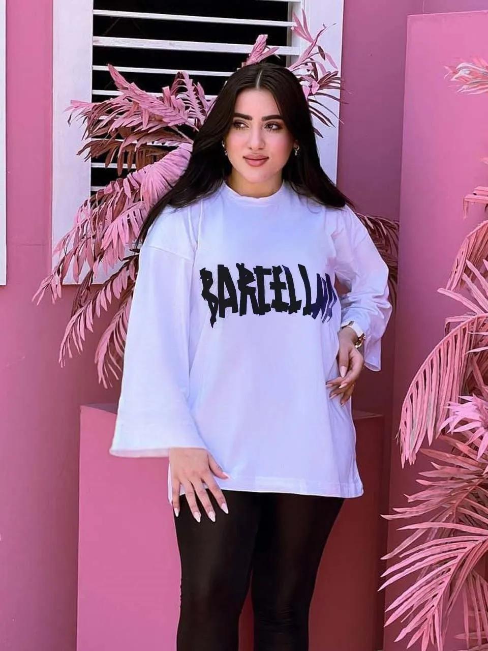 تيشرت حريمي بارلينا كم مفتوح