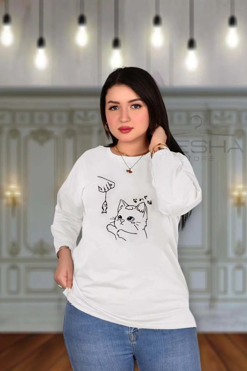 تيشرت القطه كم استيك