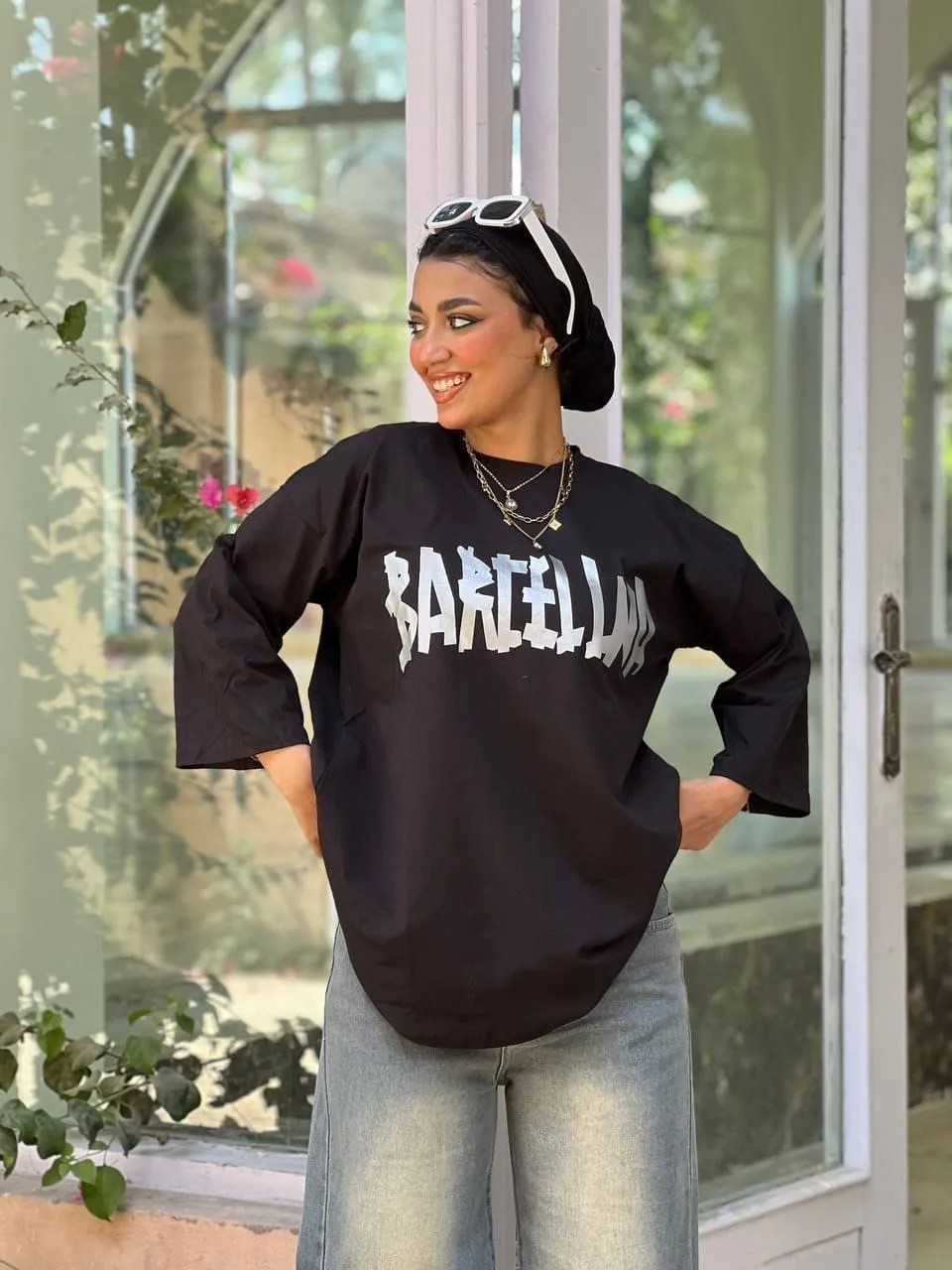 تيشرت حريمي بارلينا كم مفتوح